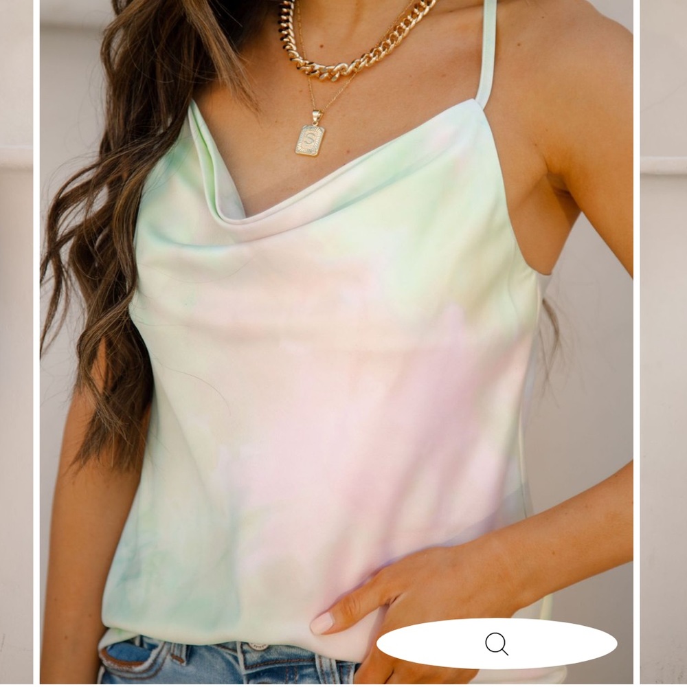 Do+be cowl neck satin tank